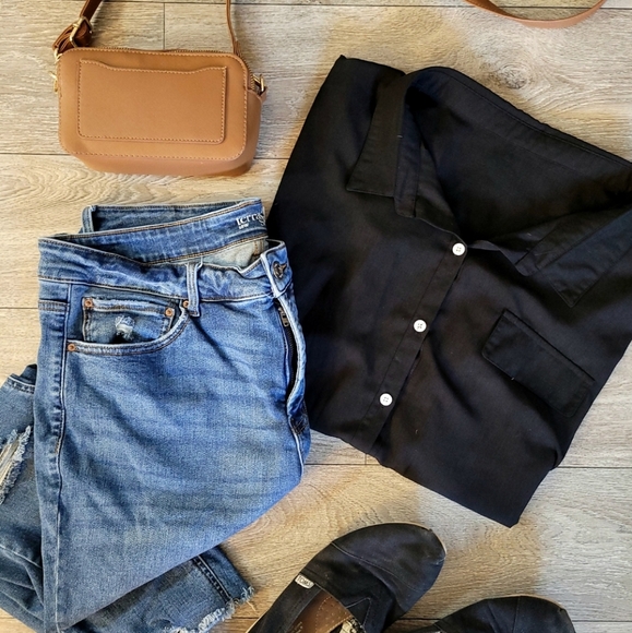 Black Button Down Shirt - Picture 1 of 6
